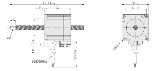贯通轴57丝杆91抖音APP下载外形尺寸图