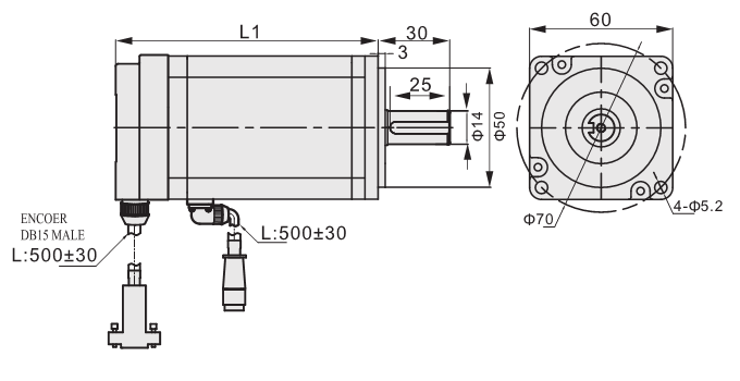 低压伺服91抖音APP下载60mm法兰外形尺寸图
